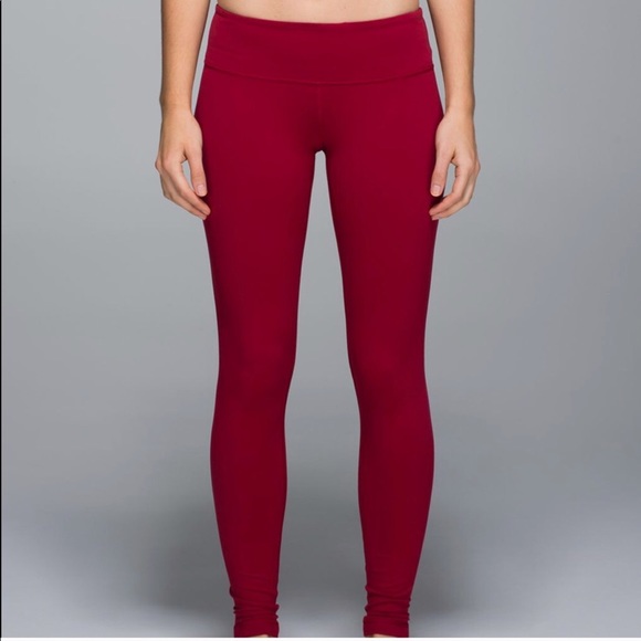 red lululemon leggings